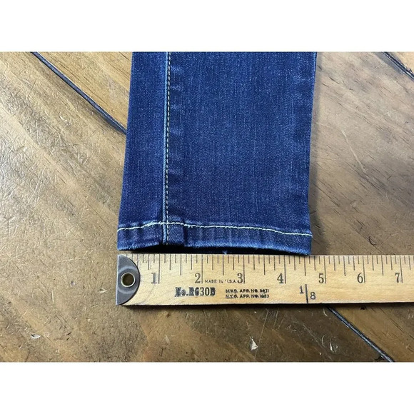 Kancan Womens Size 1/24 Mid Rise Skinny Dark Wash Jeans - Picture 8 of 9